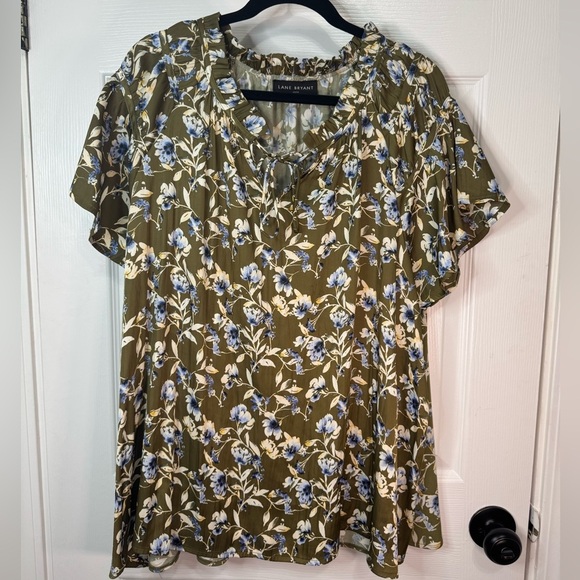 Notch-Neck Satin & Knit Top from Lane Bryant - Picture 2 of 7